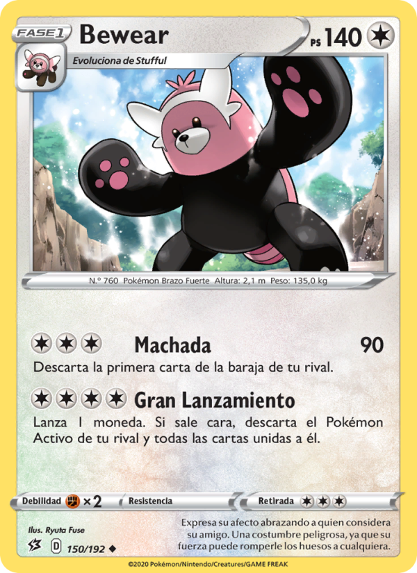 Bewear 150 — Rebel Clash (Spanish Pokémon TCG card)