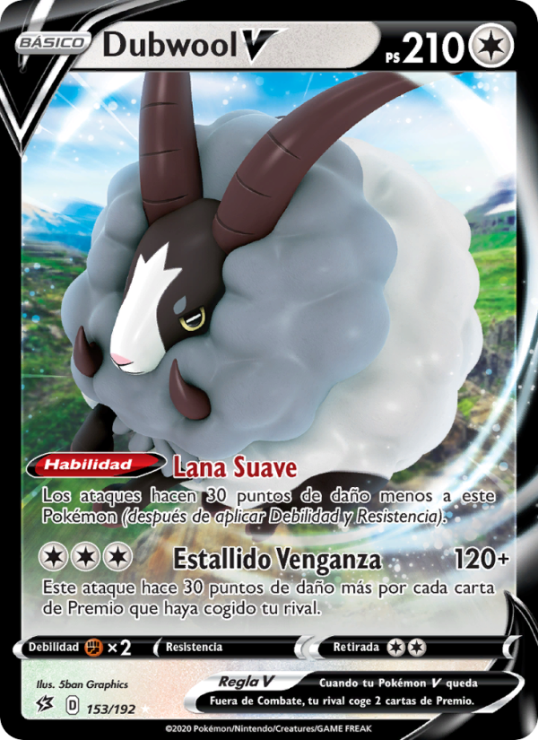 Dubwool V 153 — Rebel Clash (Spanish Pokémon TCG card)