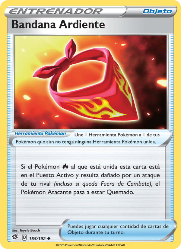 Bandana Ardiente 155 — Rebel Clash (Spanish Pokémon TCG card)