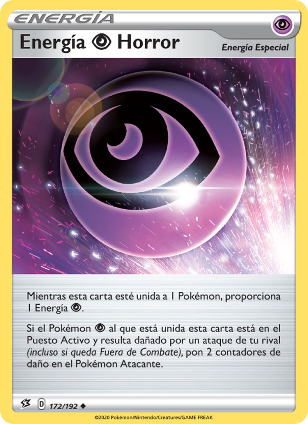 Energía Psychic Horror 172 — Rebel Clash (Spanish Pokémon TCG card)