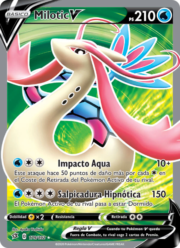 Milotic V 179 — Rebel Clash (Spanish Pokémon TCG card)