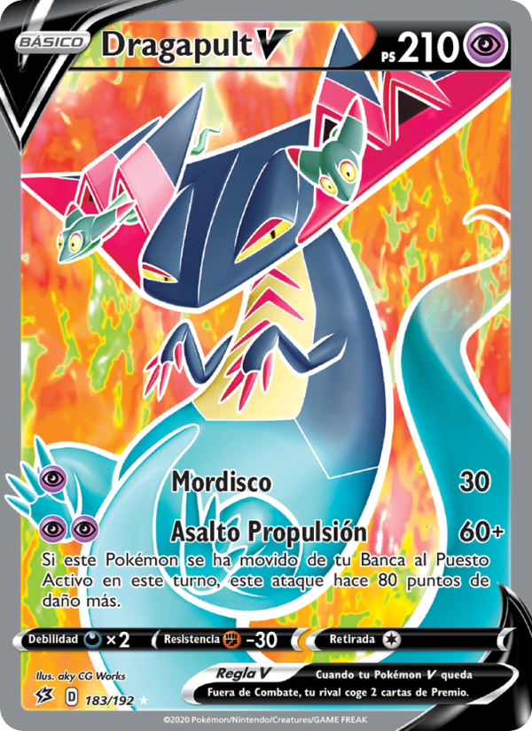 Dragapult V 183 — Rebel Clash (Spanish Pokémon TCG card)