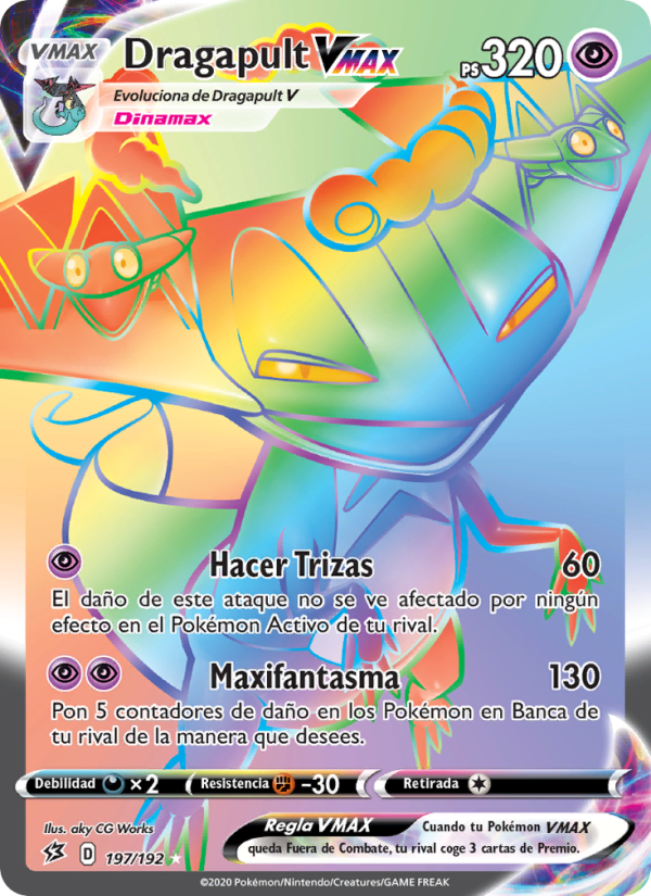 Dragapult VMAX 197 — Rebel Clash (Spanish Pokémon TCG card)