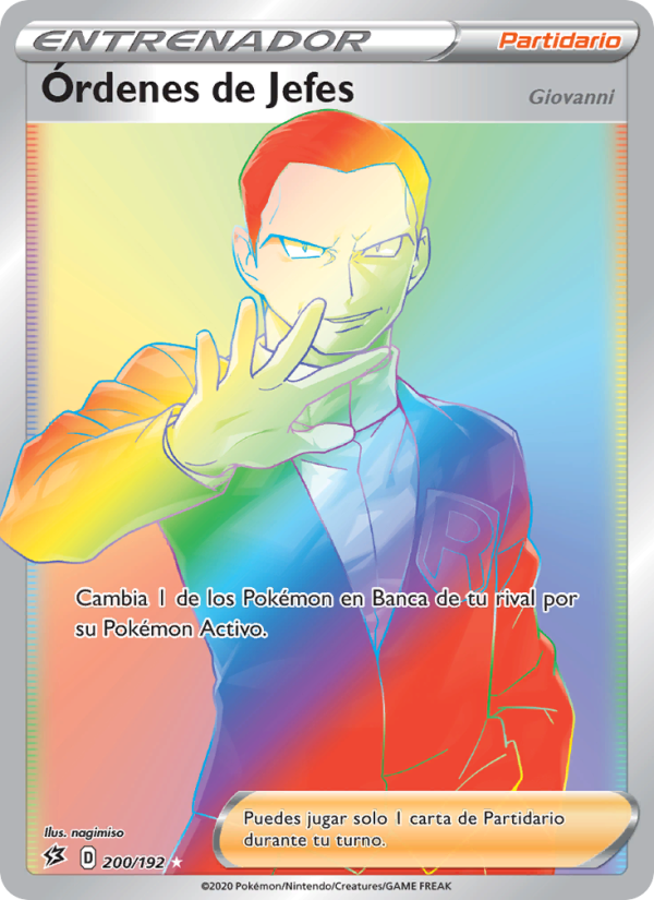 Órdenes de Jefes 200 — Rebel Clash (Spanish Pokémon TCG card)