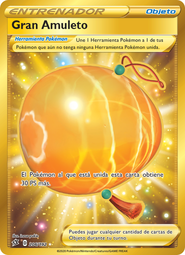 Gran Amuleto 206 — Rebel Clash (Spanish Pokémon TCG card)