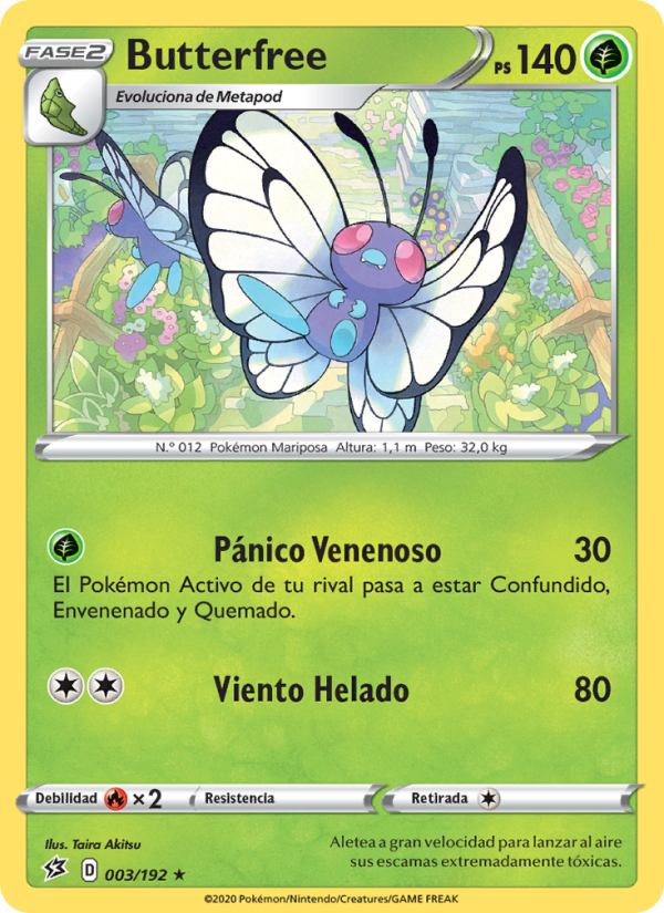 Butterfree 3 — Rebel Clash (Spanish Pokémon TCG card)