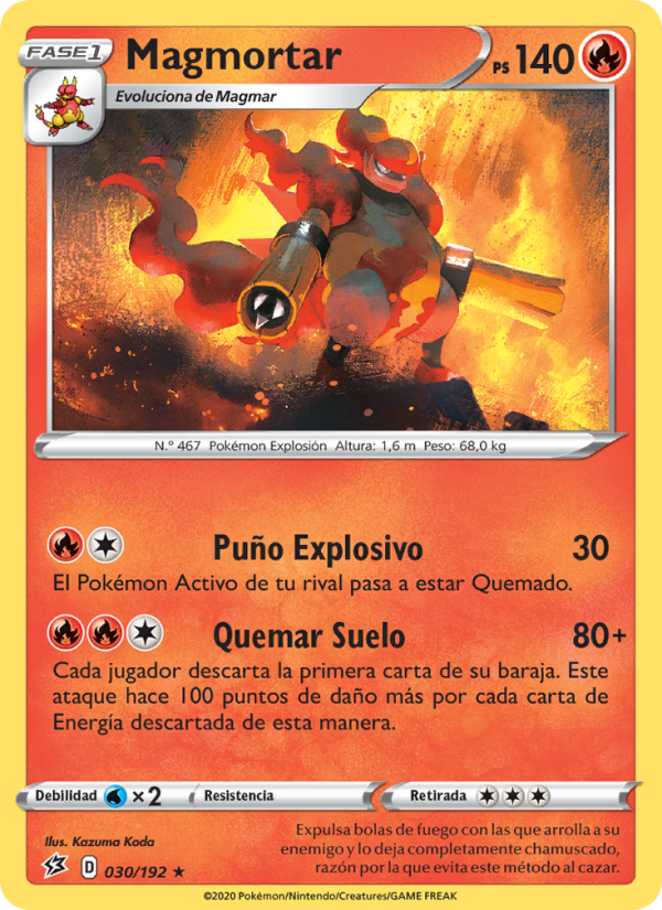 Magmortar 30 — Rebel Clash (Spanish Pokémon TCG card)