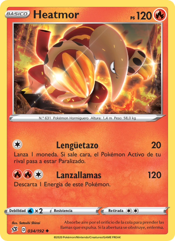 Heatmor 34 — Rebel Clash (Spanish Pokémon TCG card)