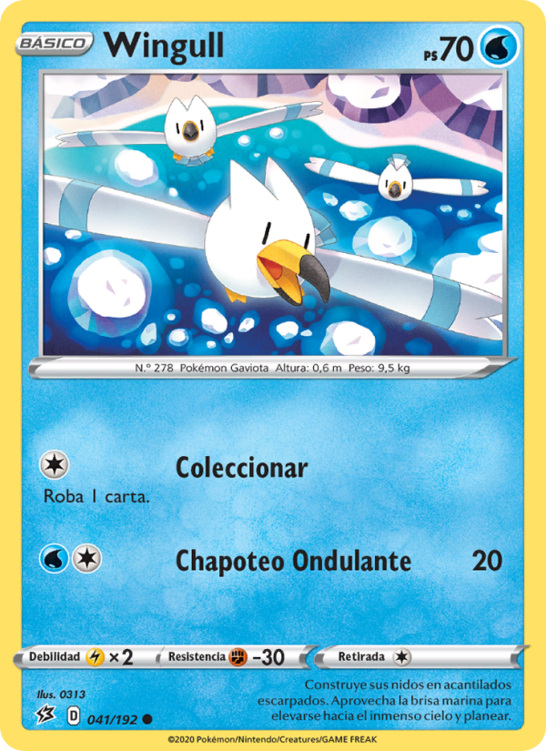 Wingull 41 — Rebel Clash (Spanish Pokémon TCG card)