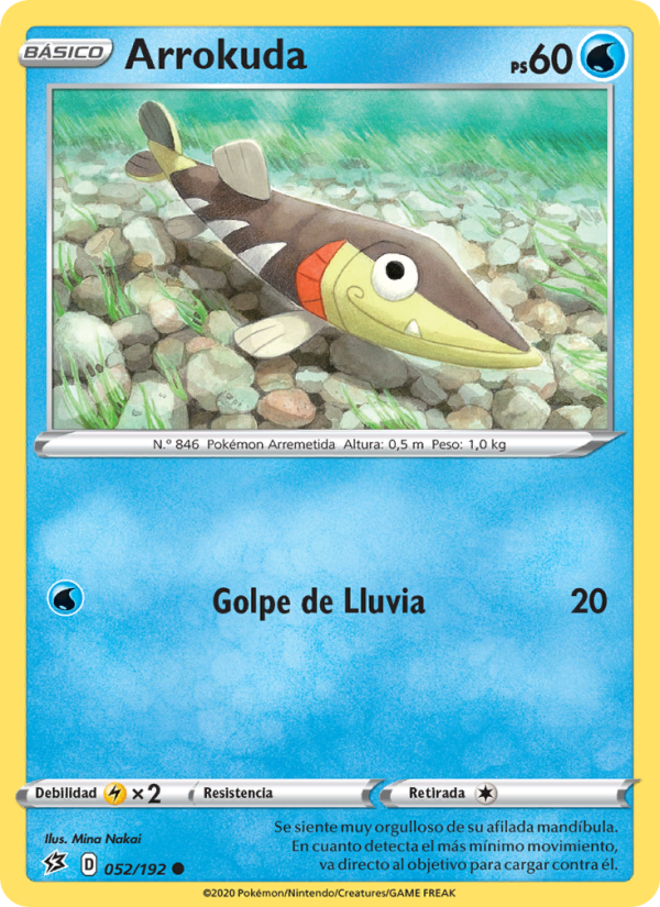 Arrokuda 52 — Rebel Clash (Spanish Pokémon TCG card)