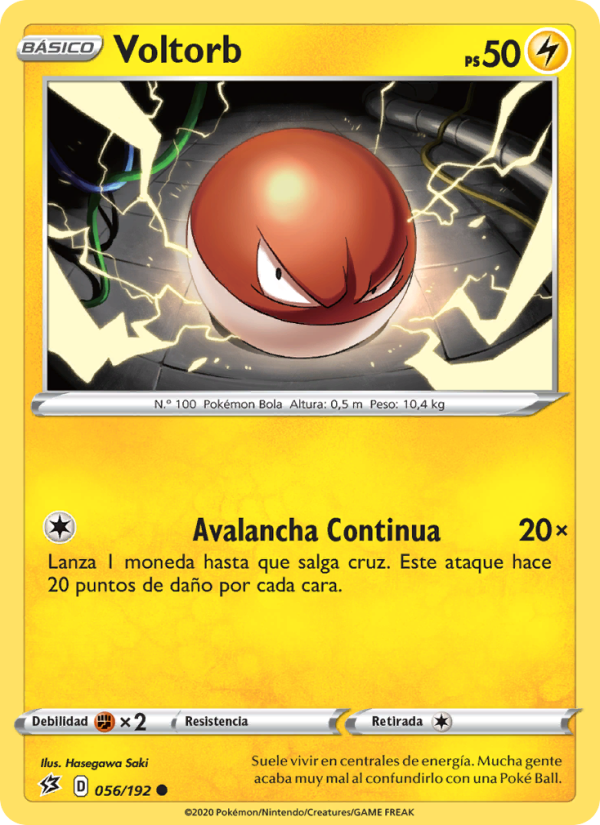 Voltorb 56 — Rebel Clash (Spanish Pokémon TCG card)