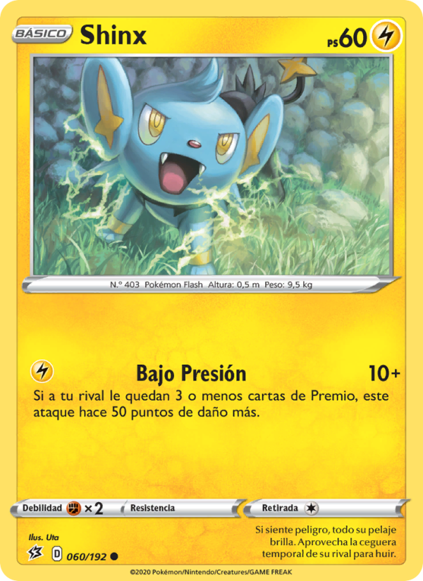 Shinx 60 — Rebel Clash (Spanish Pokémon TCG card)