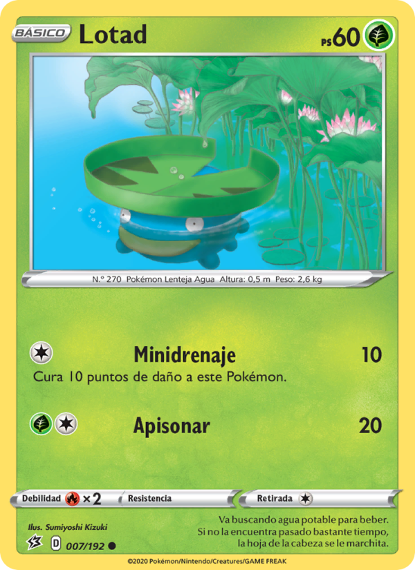 Lotad 7 — Rebel Clash (Spanish Pokémon TCG card)