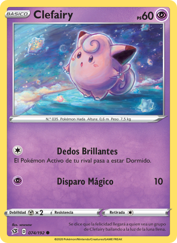 Clefairy 74 — Rebel Clash (Spanish Pokémon TCG card)