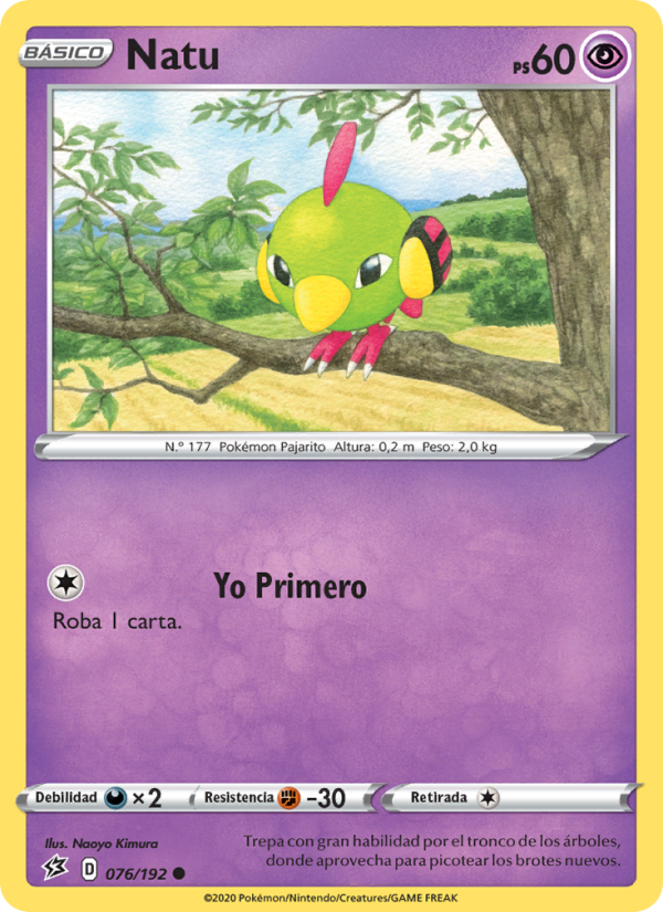 Natu 76 — Rebel Clash (Spanish Pokémon TCG card)