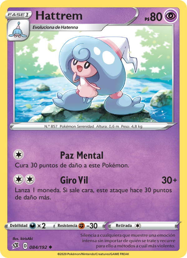 Hattrem 84 — Rebel Clash (Spanish Pokémon TCG card)