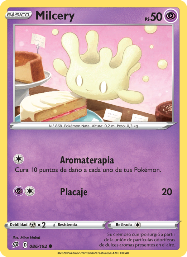 Milcery 86 — Rebel Clash (Spanish Pokémon TCG card)