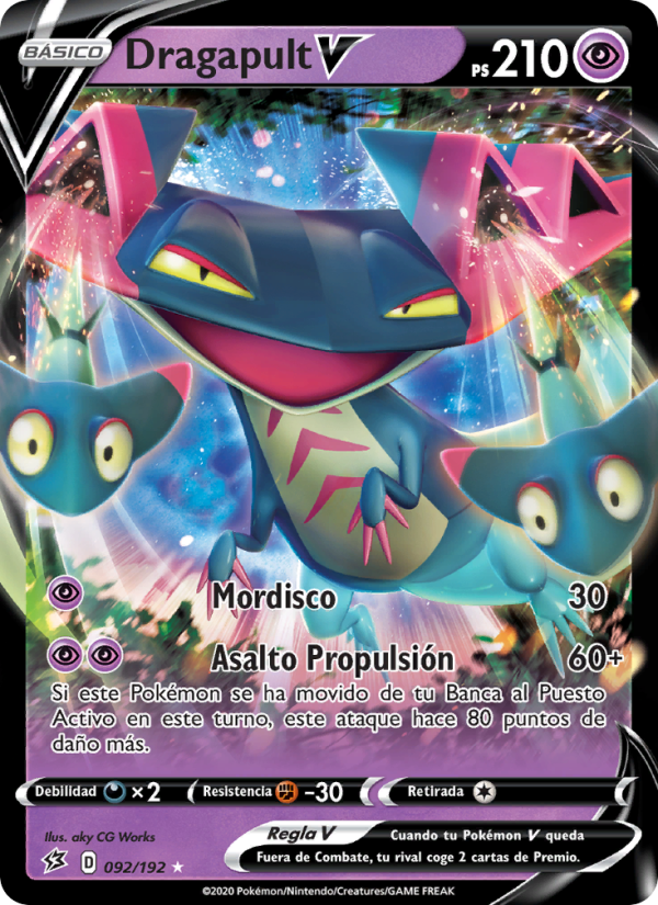 Dragapult V 92 — Rebel Clash (Spanish Pokémon TCG card)