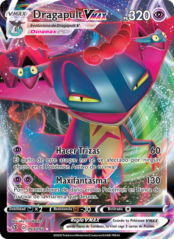Dragapult VMAX 93 — Rebel Clash (Spanish Pokémon TCG card)