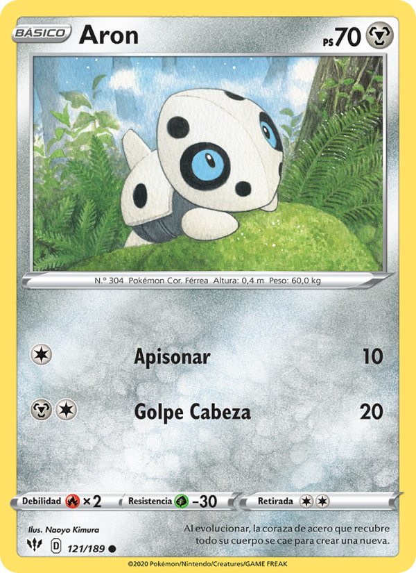 Aron 121 — Darkness Ablaze (Spanish Pokémon TCG card)