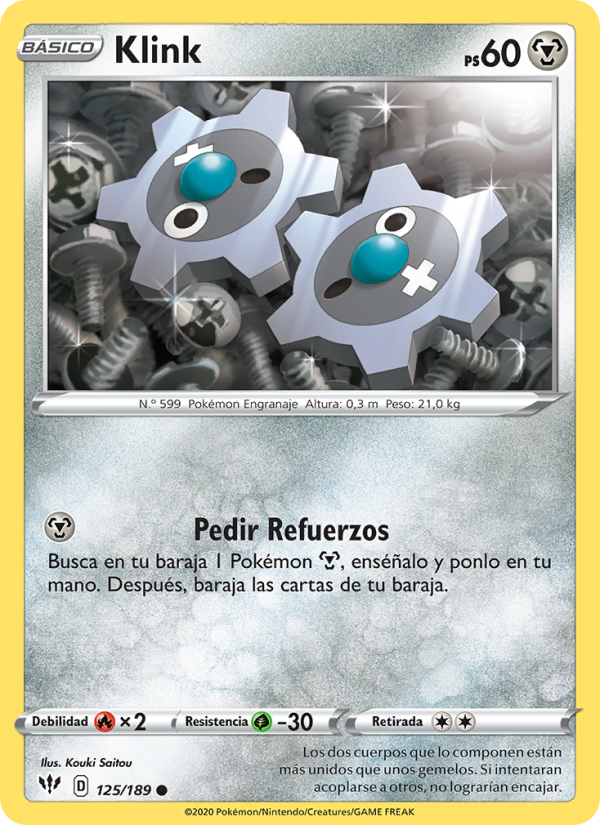 Klink 125 — Darkness Ablaze (Spanish Pokémon TCG card)