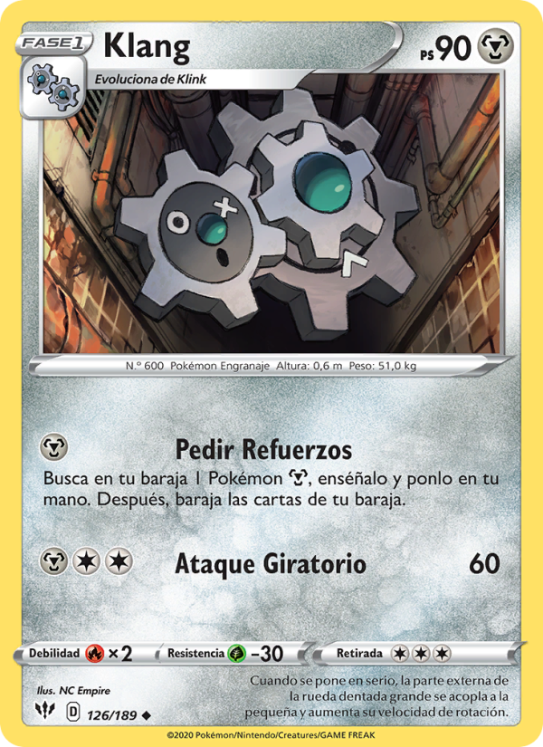 Klang 126 — Darkness Ablaze (Spanish Pokémon TCG card)