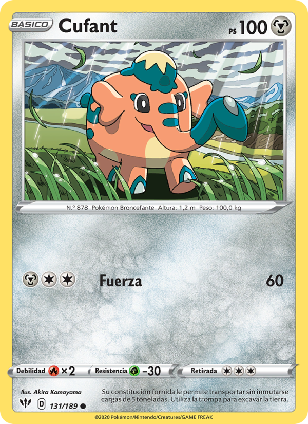 Cufant 131 — Darkness Ablaze (Spanish Pokémon TCG card)