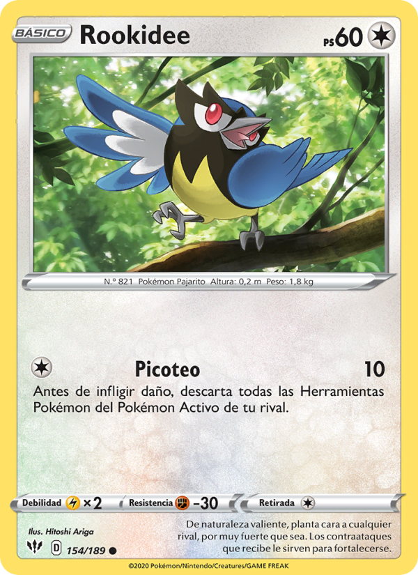Rookidee 154 — Darkness Ablaze (Spanish Pokémon TCG card)