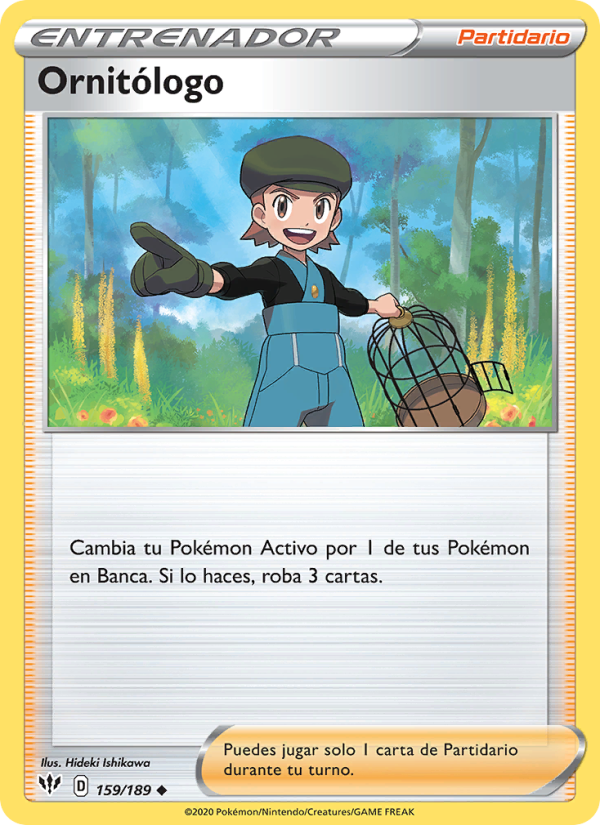 Ornitólogo 159 — Darkness Ablaze (Spanish Pokémon TCG card)
