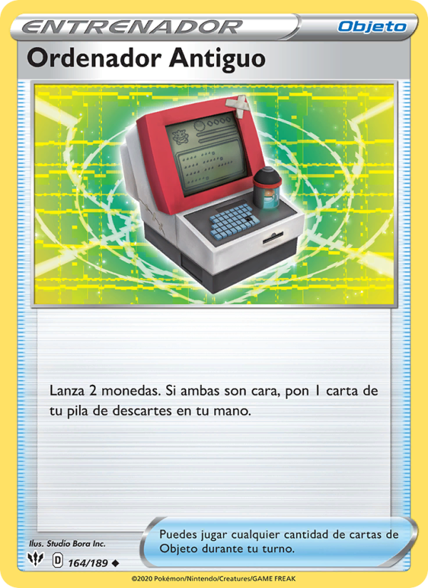 Ordenador Antiguo 164 — Darkness Ablaze (Spanish Pokémon TCG card)
