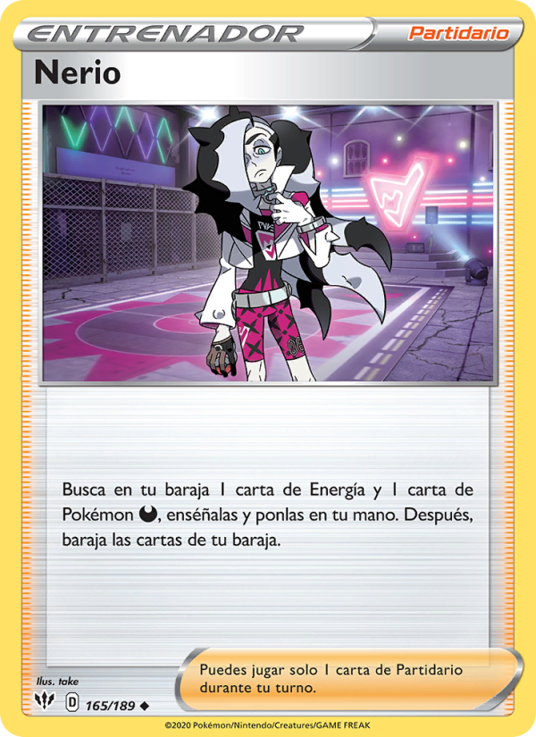 Nerio 165 — Darkness Ablaze (Spanish Pokémon TCG card)