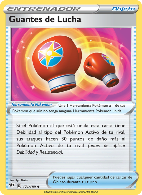 Guantes de Lucha 171 — Darkness Ablaze (Spanish Pokémon TCG card)