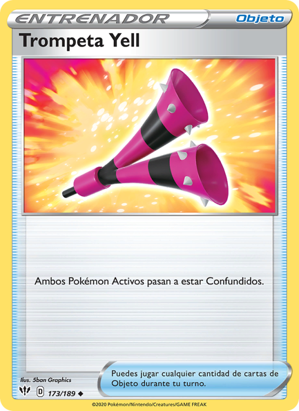 Trompeta Yell 173 — Darkness Ablaze (Spanish Pokémon TCG card)