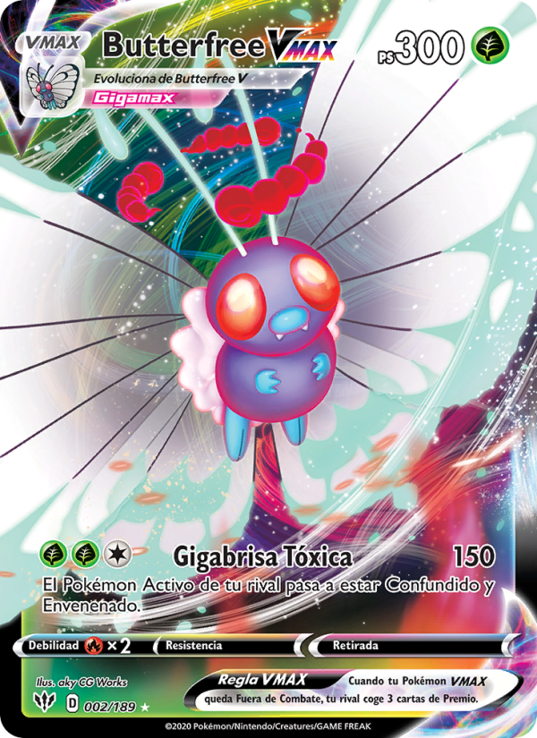 Butterfree VMAX 2 — Darkness Ablaze (Spanish Pokémon TCG card)