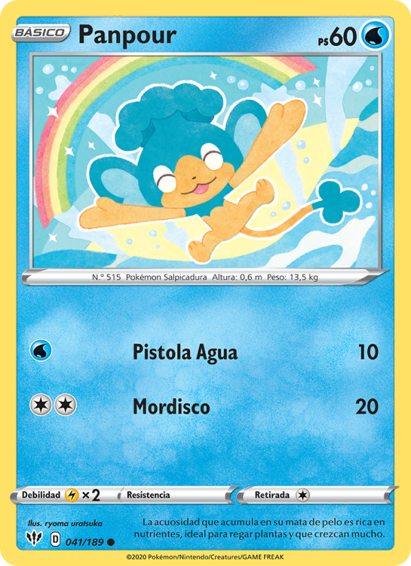 Panpour 41 — Darkness Ablaze (Spanish Pokémon TCG card)