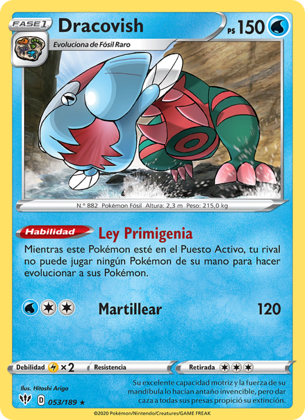 Dracovish 53 — Darkness Ablaze (Spanish Pokémon TCG card)