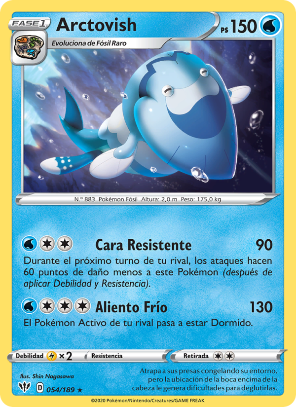 Arctovish 54 — Darkness Ablaze (Spanish Pokémon TCG card)