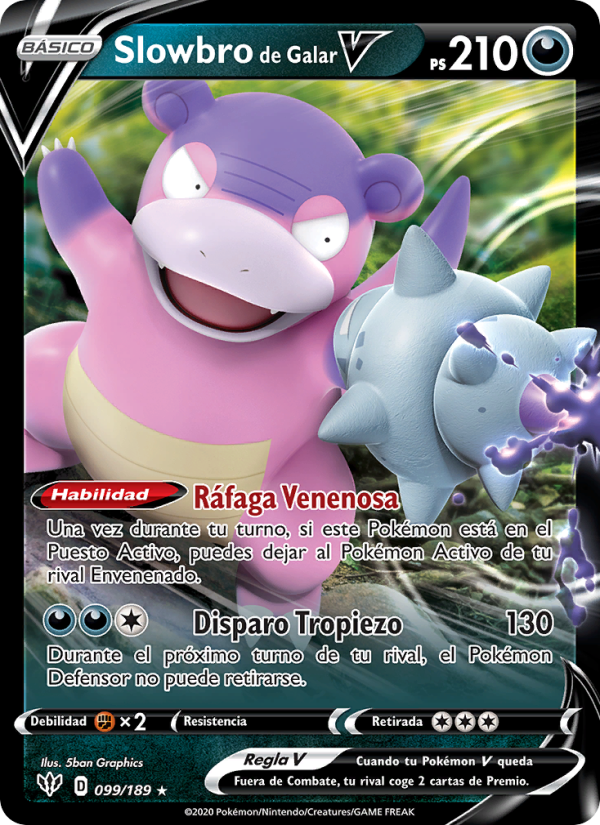 Slowbro V de Galar 99 — Darkness Ablaze (Spanish Pokémon TCG card)