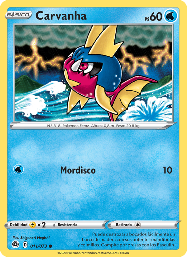 Carvanha 11 — Weg des Champs (Spanish Pokémon TCG card)