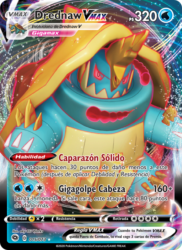 Drednaw VMAX 15 — Weg des Champs (Spanish Pokémon TCG card)