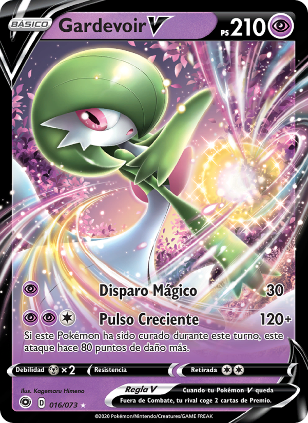 Gardevoir V 16 — Weg des Champs (Spanish Pokémon TCG card)
