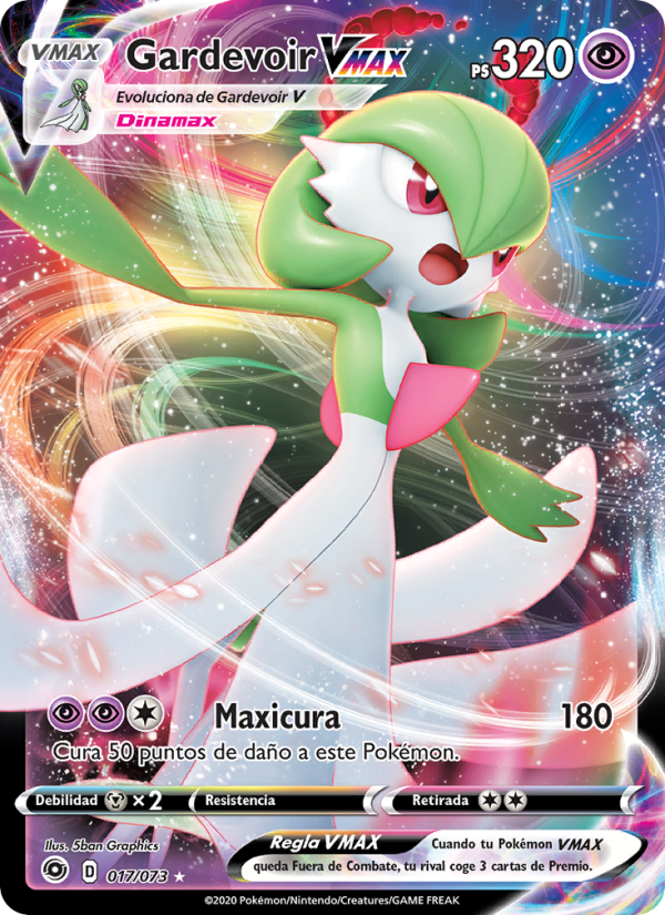 Gardevoir VMAX 17 — Weg des Champs (Spanish Pokémon TCG card)