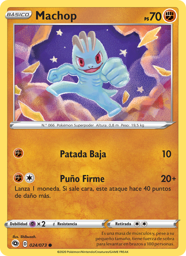 Machop 24 — Weg des Champs (Spanish Pokémon TCG card)