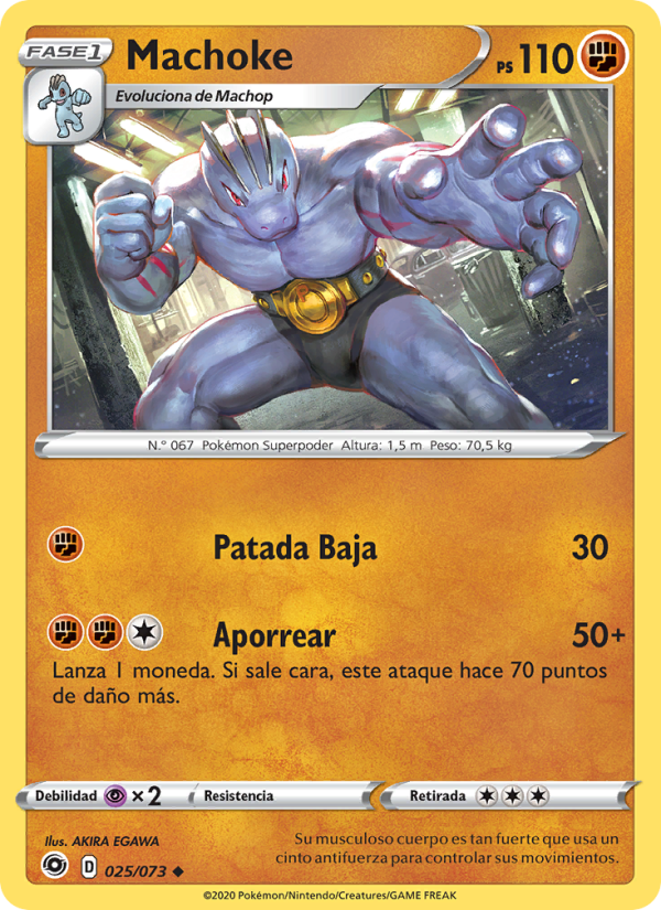 Machoke 25 — Weg des Champs (Spanish Pokémon TCG card)