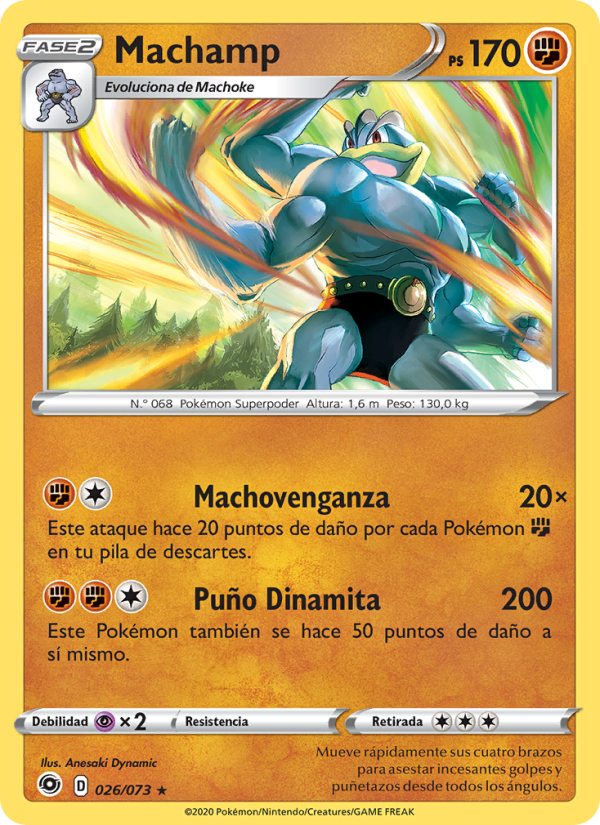 Machamp 26 — Weg des Champs (Spanish Pokémon TCG card)