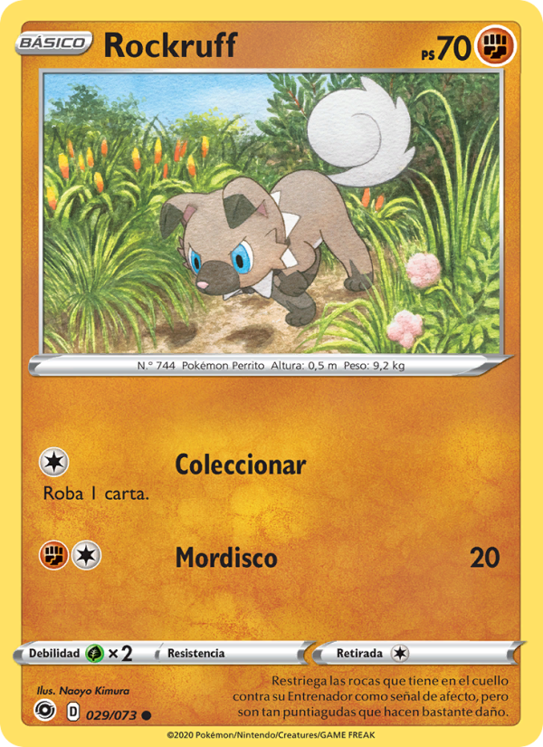 Rockruff 29 — Weg des Champs (Spanish Pokémon TCG card)