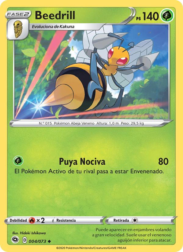 Beedrill 4 — Weg des Champs (Spanish Pokémon TCG card)