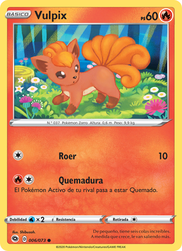 Vulpix 6 — Weg des Champs (Spanish Pokémon TCG card)