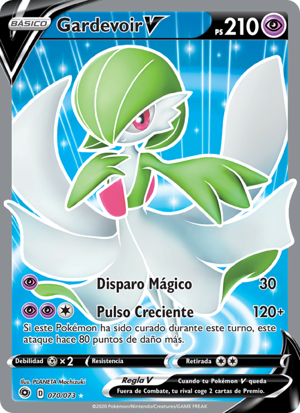 Gardevoir V 70 — Weg des Champs (Spanish Pokémon TCG card)