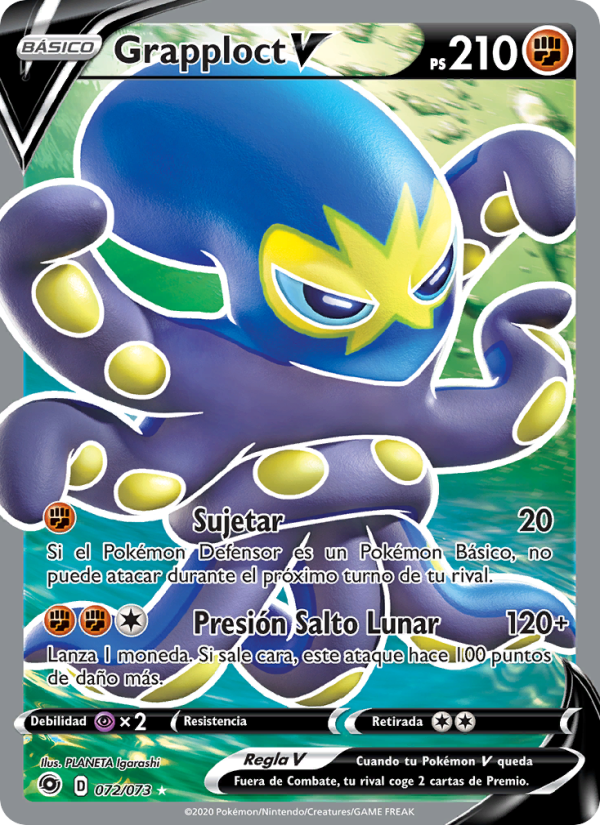 Grapploct V 72 — Weg des Champs (Spanish Pokémon TCG card)